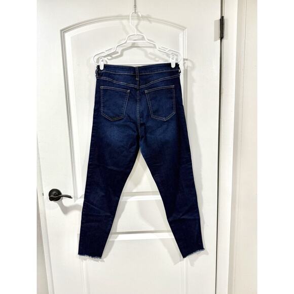 Celebrity Pink Jeans Womens 13/31 Blue distressed Raw Hem Stretch Dark Wash - Picture 3 of 10